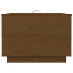 Vidaxl Úložné boxy s víkem 3 ks medově hnědé masivní borové dřevo