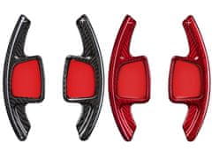 Escape6 karbonová pádla pod volant pro vozy Audi A4/A5 B9, A6/A7 C8, barva: červený karbon