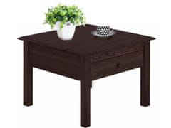 Danish Style Odkládací stolek Londa, 60 cm, tmavě hnědá