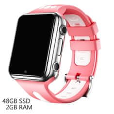 Klarion Dětské růžovo-stříbrné smart hodinky E10-2023 48GB s bezkonkurenční výdrží baterie