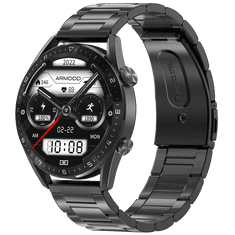 ARMODD Silentwatch 5 Pro černá s kovovým řemínkem + silikonový řemínek, chytré hodinky