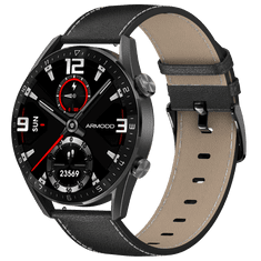 ARMODD Silentwatch 5 Pro černá s koženým řemínkem + silikonový řemínek, chytré hodinky