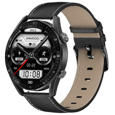 ARMODD Silentwatch 5 Pro černá s koženým řemínkem + silikonový řemínek, chytré hodinky