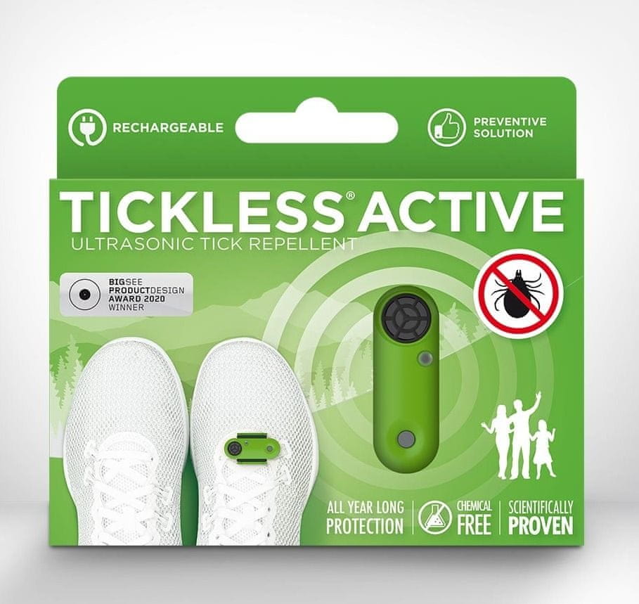 Levně Tickless ultrazvukový odpuzovač klíšťat ACTIVE, zelený