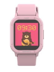 iGET KID F10 Pink - Dětské hodinky s hrami/1,4" displej/240x240px/128 kb RAM + 128 MB ROM/160 mAh/BT 5.0/IP68/růžová