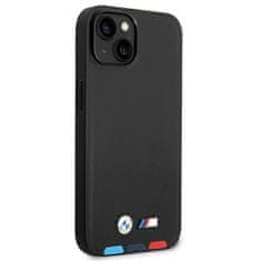 Bmw BMHCP14M22PTDK hard silikonové pouzdro iPhone 14 PLUS 6.7" black Leather Stamp Tricolor