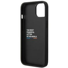 Bmw BMHCP14S22PTDK hard silikonové pouzdro iPhone 14 6.1" black Leather Stamp Tricolor