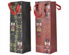 Kaemingk Vánoční dárková taška na alkohol 10 x 12 x 36 cm