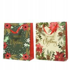 Kaemingk Vánoční dárková taška 24x18 cm se smíšenými vzory