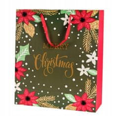 Kaemingk Vánoční dárková taška 24x18 cm se smíšenými vzory