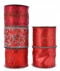 Kaemingk Dekorativní dárková stuha červená 2,7 m