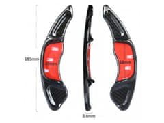 Escape6 karbonová pádla pod volant pro vozy VW Golf 7 GTI/R, Scirocco facelift, Polo GTI, barva: černý karbon