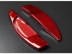 Escape6 karbonová pádla pod volant pro BMW série G, Toyota Supra A90, barva: červený karbon
