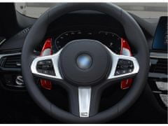 Escape6 karbonová pádla pod volant pro BMW série G, Toyota Supra A90, barva: červený karbon