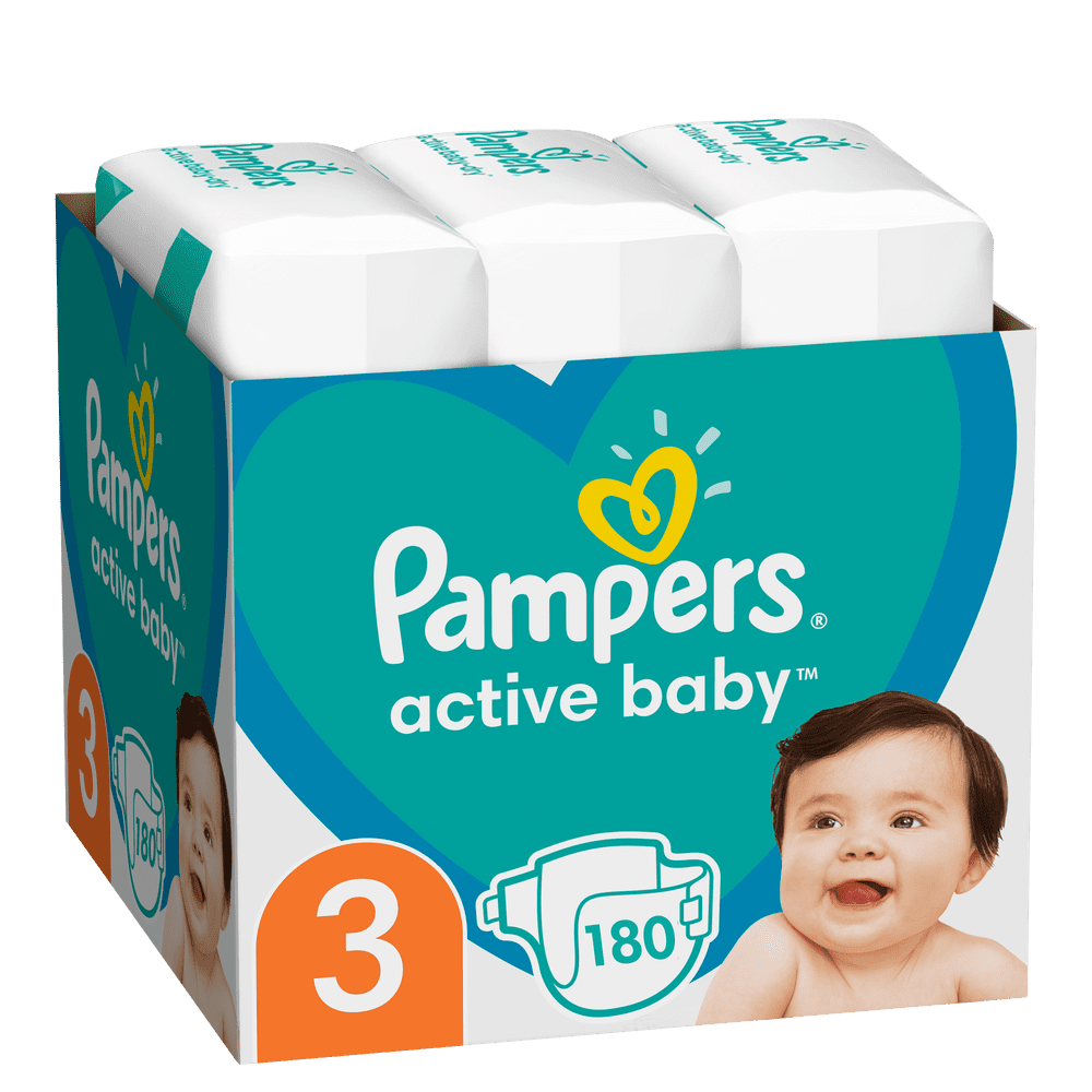 Levně Pampers Active Baby Plenky Velikost 3 (6-10kg) 180 ks