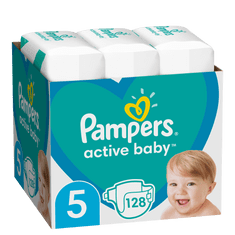 Pampers Active Baby Plenky Velikost 5 (11-16kg) 128 ks