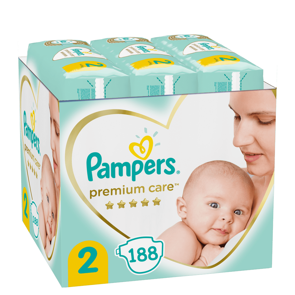 Pampers Premium Care Velikost 2 Plenky (4-8kg) 188 ks