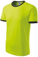 Malfini Unisex tričko kontrastní, limetková, M