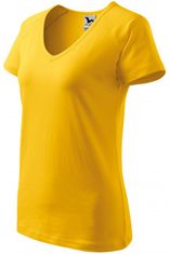 Malfini Dámské triko zúženě, raglánový rukáv, žlutá, XS
