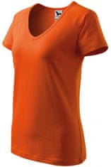 Malfini Dámské triko zúženě, raglánový rukáv, oranžová, XS