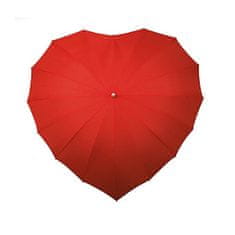 Blooming Brollies Dámský holový deštník Heart Shaped Red BCSHRE