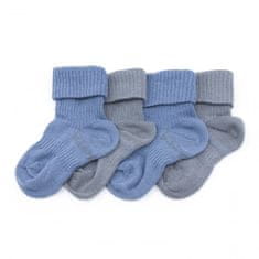 KipKep Dětské ponožky Stay-on-Socks 0-6m 2páry Denim Blue