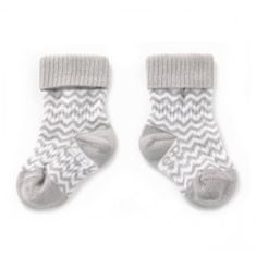 KipKep dětské ponožky Stay-on-Socks 0-6m 2páry Silver Grey