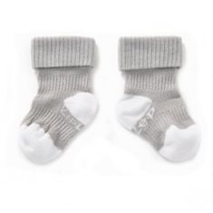 KipKep Dětské ponožky Stay-on-Socks 6-12m 2páry Silver Grey