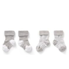 KipKep Dětské ponožky Stay-on-Socks 6-12m 2páry Silver Grey