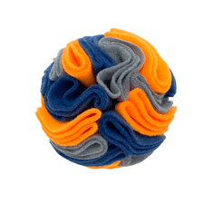 Guden Snuffle ball MINI (10cm) oranžová neon/modrá/modrošedá 