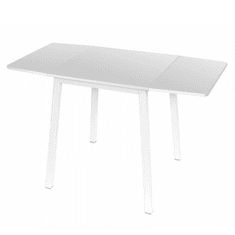 BPS-koupelny Jídelní stůl, MDF foliovaná / kov, bílá, 60-120x60 cm, MAURO
