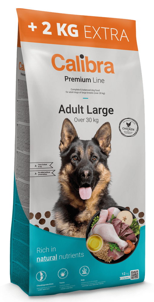 Calibra Dog Premium Line Adult Large 12+2 kg