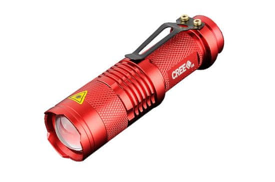 Northix LED svítilna CREE Ultrafire - červená