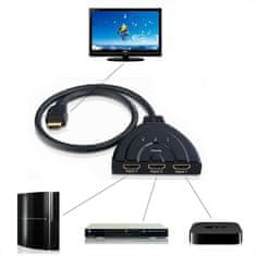 Northix Přepínač HDMI, 3-cestný 