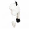 Dětská zimní čepice zvířátko kočka M bíločerná
