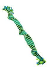 Buster Hračka pes Pískací lano, modrá/zelená, 58cm, L