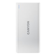 Canyon powerbanka PB-106W,10000mAh Li-poly,Input 5V/2A (Micro-USB/USB-C),Output 5V/2.1A (2xUSB-A),bílá
