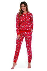 Cornette Dámské pyžamo 163/335 Gnomes3 + Ponožky Gatta Calzino Strech, červená, XL