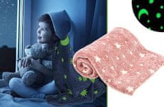 CoolCeny Svítící deka s mikrovlákna - Soft Dreams - 100x150cm - Růžová
