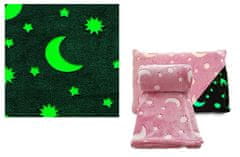 CoolCeny Svítící deka s mikrovlákna - Soft Dreams - 100x150cm - Růžová