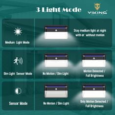 Viking Venkovní solární LED světlo s pohybovým senzorem M108