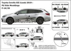 Rider Ochranné boční lišty na dveře, Toyota Corolla XII, E21, 2018- , Sedan, Combi