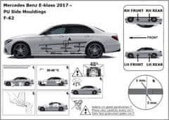 Rider Ochranné boční lišty na dveře, Mercedes E-Klasse, W213, 2016- , Sedan, Limousine