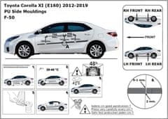 Rider Ochranné boční lišty na dveře, Toyota Corolla XI, E16, 2013-2019