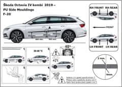 Rider Ochranné boční lišty na dveře, Škoda Octavia IV, 2019- , Combi