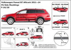 Rider Ochranné boční lišty na dveře, VW Passat B7, 2010-2014, Alltrack