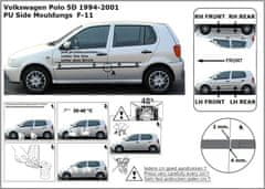 Rider Ochranné boční lišty na dveře, VW Polo, 6N, 1994-2001