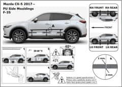 Rider Ochranné boční lišty na dveře, Mazda CX-5 II, 2017- ,