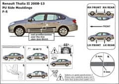 Rider Ochranné boční lišty na dveře, Renault Thalia II, 2008-2012