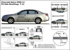 Rider Ochranné boční lišty na dveře, Chevrolet Epica, 2006-2011